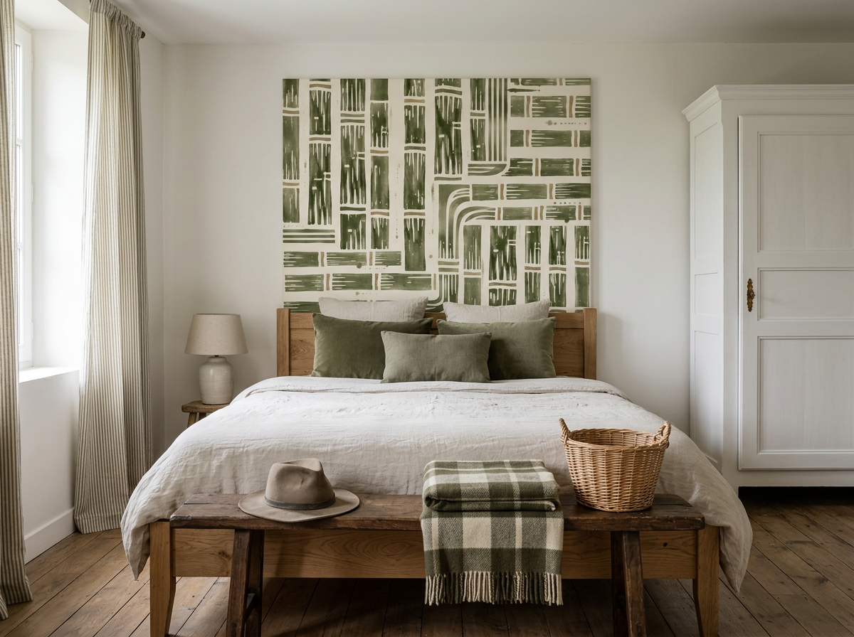 TÊTE DE LIT BAMBOU VERT